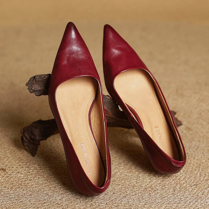 Serelina - Elegant Pointed-Toe Kitten Heel Pump