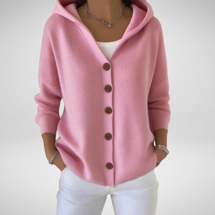 Alsira - Soft-Touch Hooded Cardigan