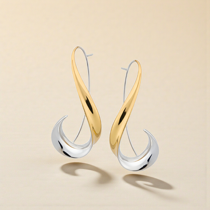 Norali - Refined Two-Tone Drop Earrings