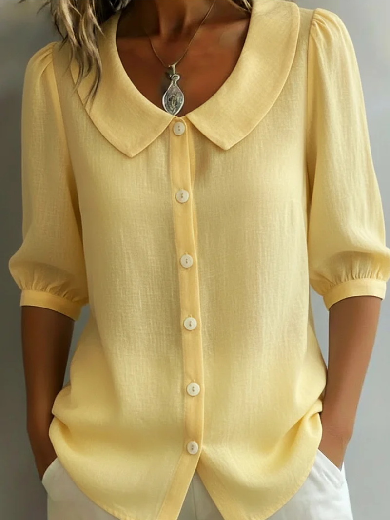 Velise - Soft Touch Button-Front Blouse