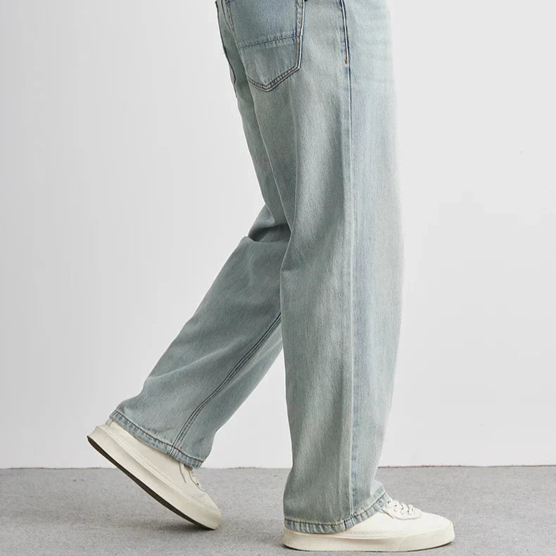 Torvax - Vintage-Wash Wide-Leg Jeans