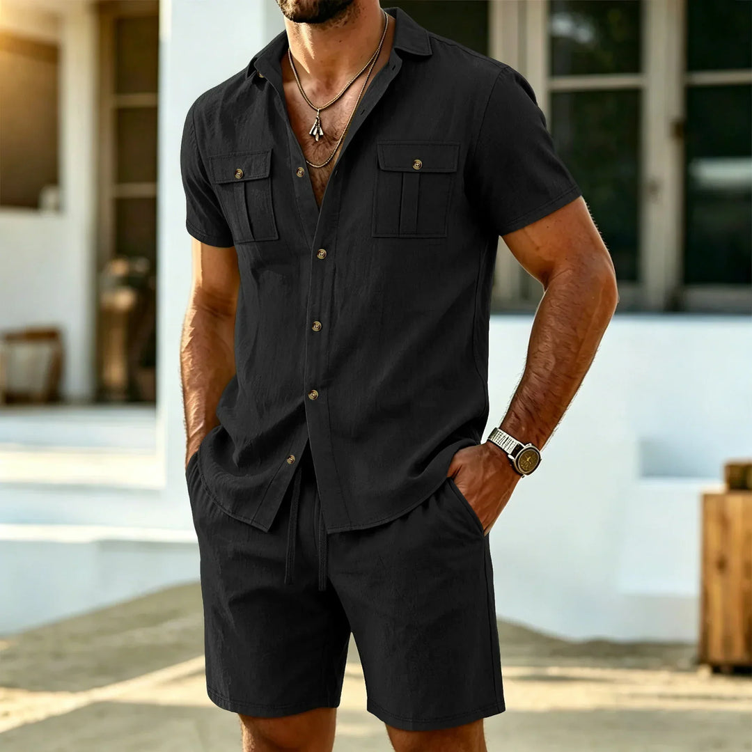 Dunley - Breezy Matching Shirt and Shorts Set