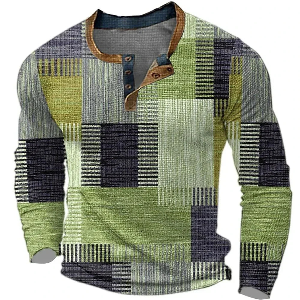 Karel - Coloured Patchwork Long-Sleeved Shirt