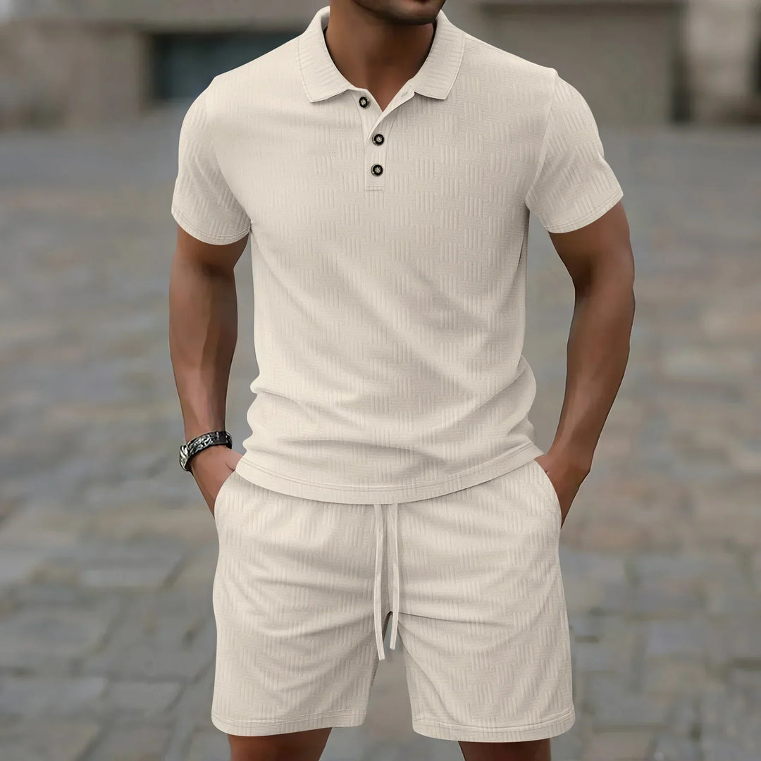 Pryce - Lightweight Men's Polo Shirt & Shorts Set