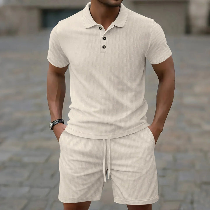 Pryce - Lightweight Men's Polo Shirt & Shorts Set