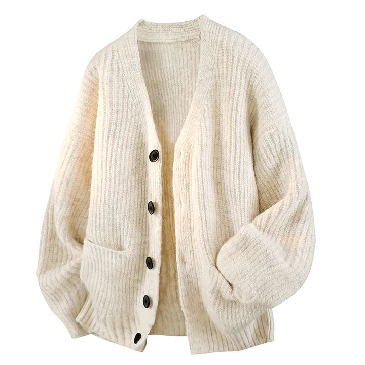 Gertie - Button-Front V-Neck Cardigan