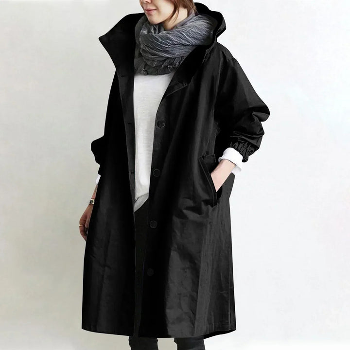 Yelina - Longline Hooded Trench Coat