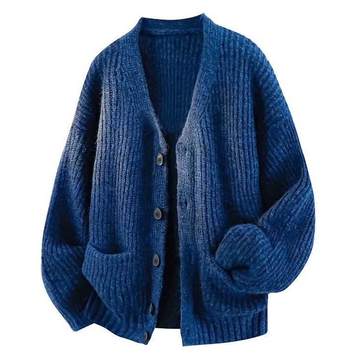 Gertie - Button-Front V-Neck Cardigan