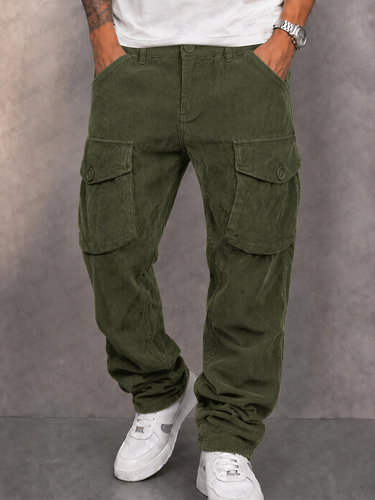 Milo - Ribbed Cargo Trousers