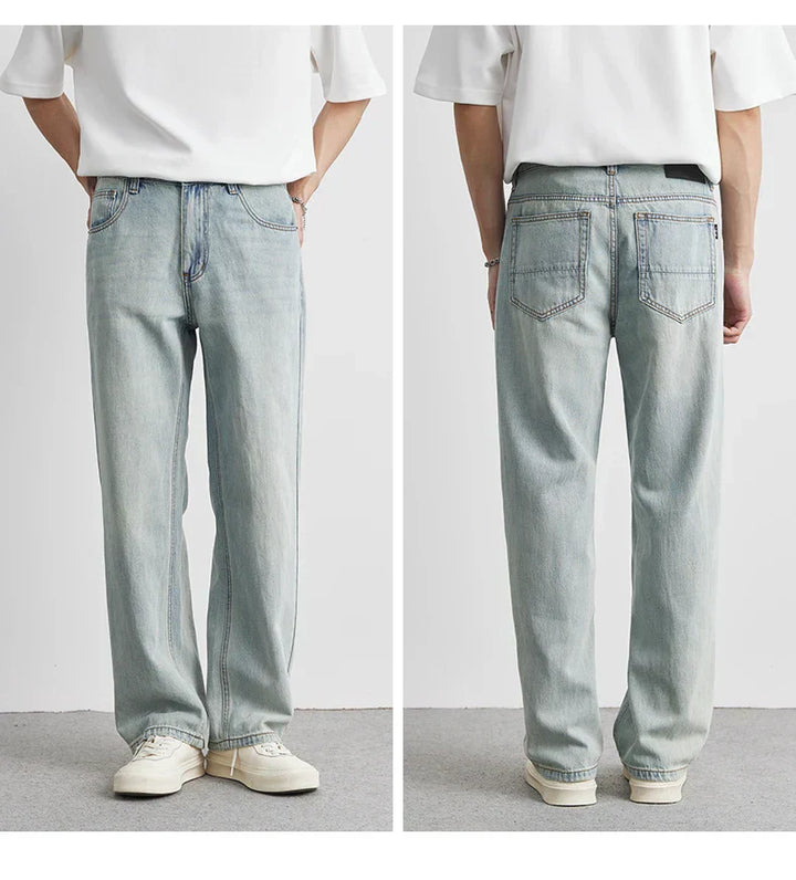Torvax - Vintage-Wash Wide-Leg Jeans