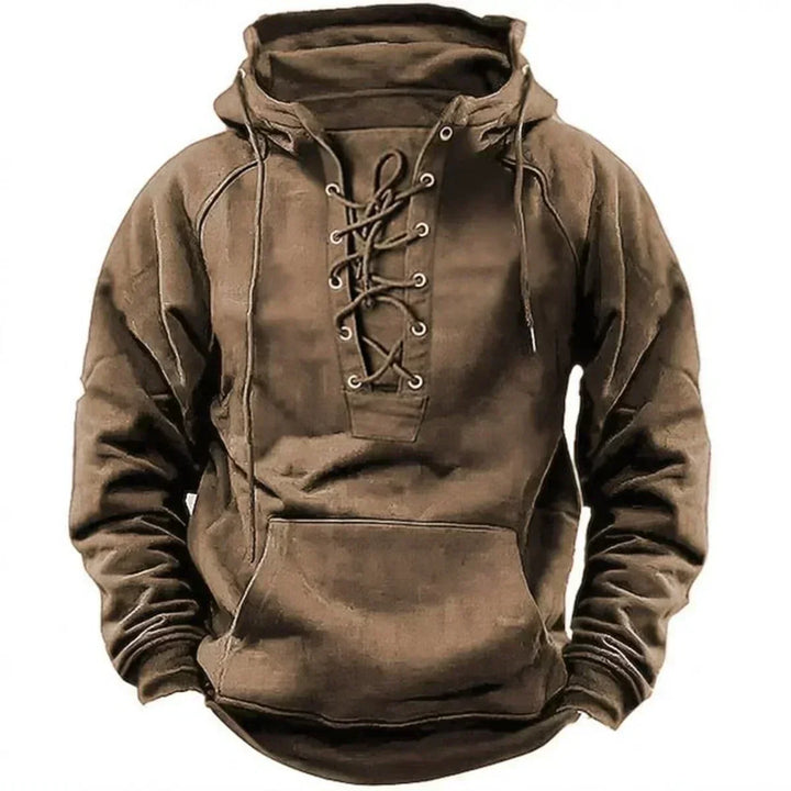 Bervin - Heavyweight Lace-Up Hoodie