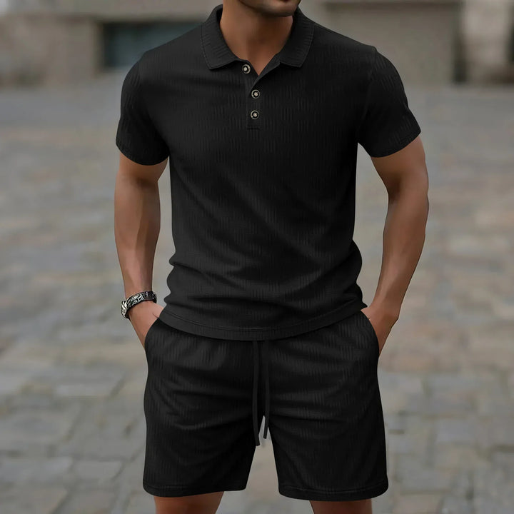 Pryce - Lightweight Men's Polo Shirt & Shorts Set
