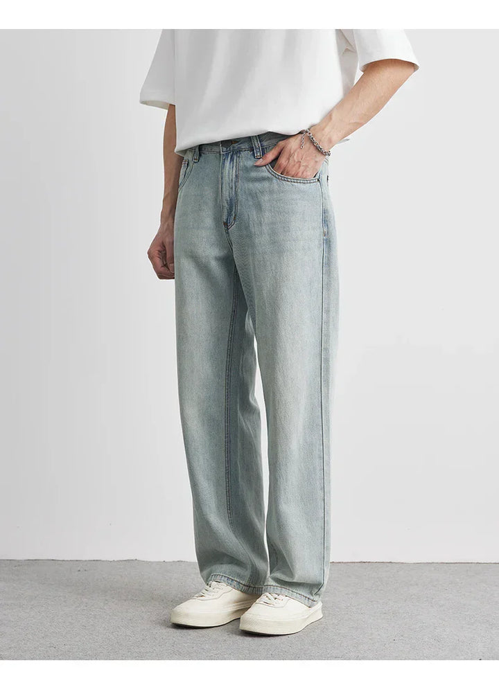 Torvax - Vintage-Wash Wide-Leg Jeans