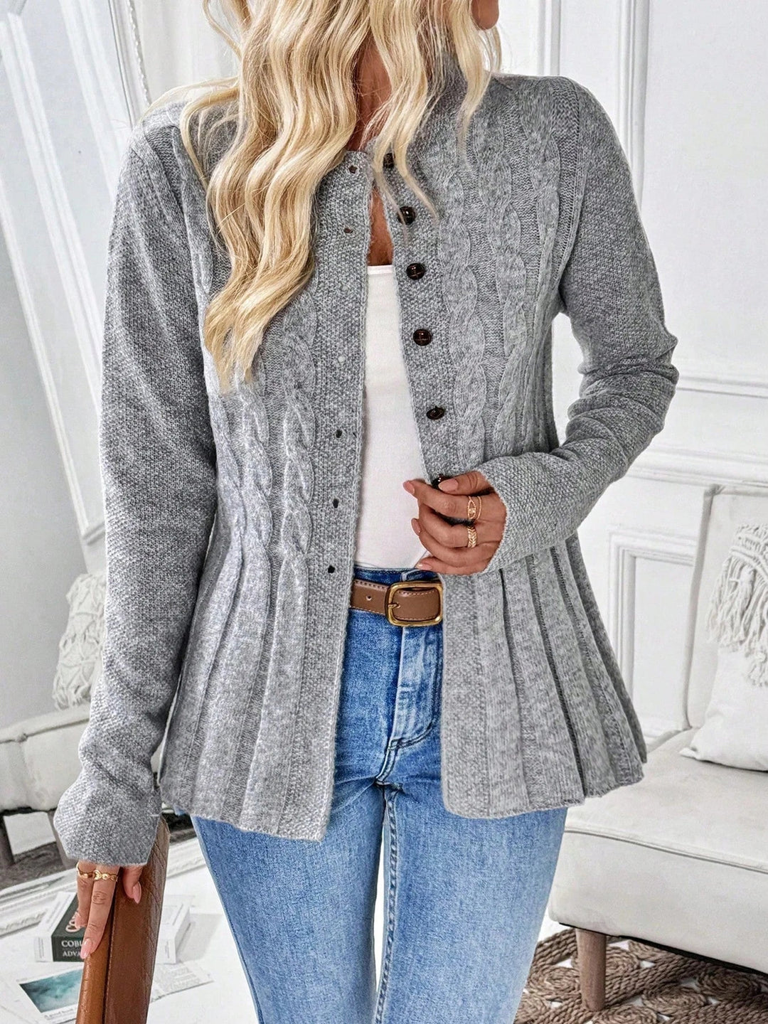 Zarela - Premium Open-Knit Cardigan