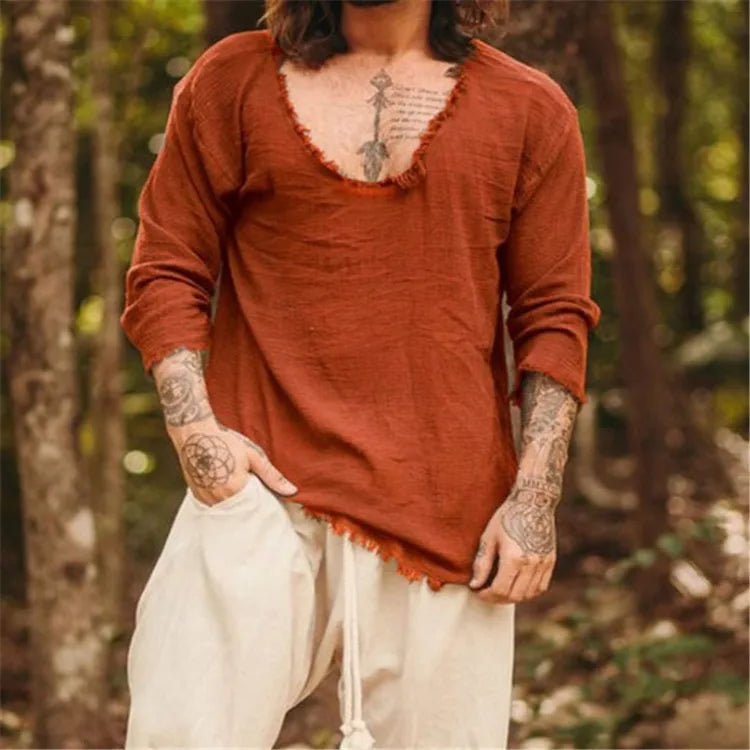 Kairus - Lace-Up Henley Shirt