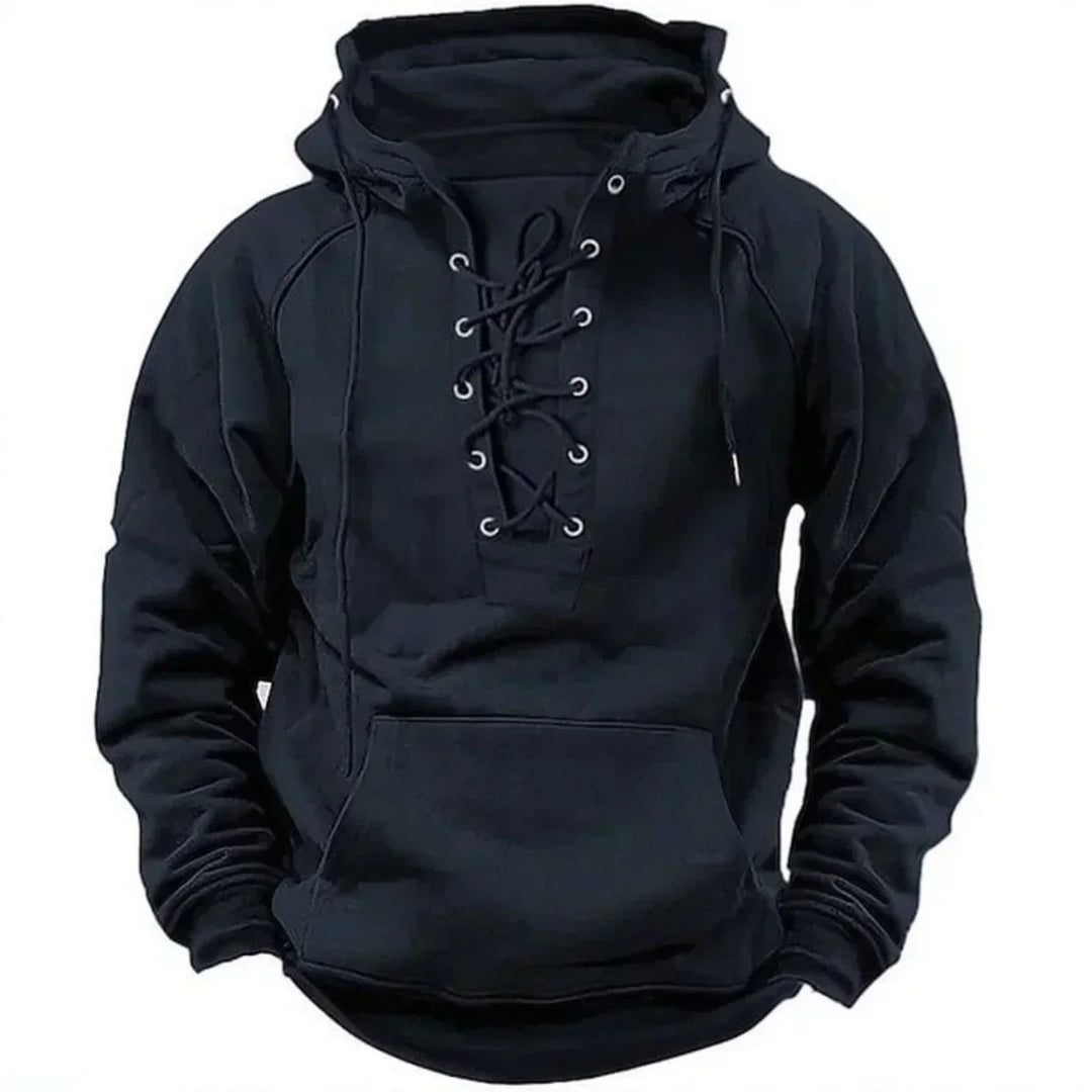 Bervin - Heavyweight Lace-Up Hoodie