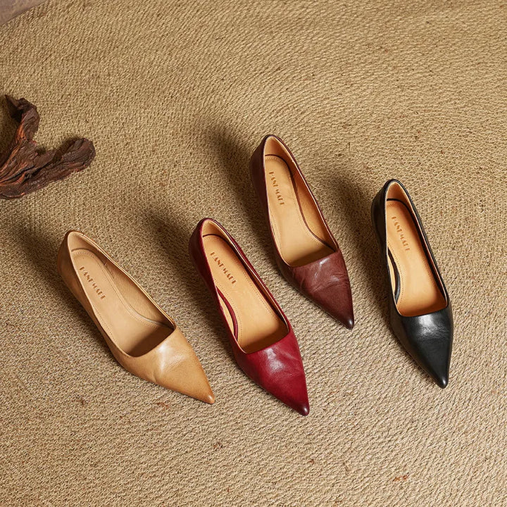 Serelina - Elegant Pointed-Toe Kitten Heel Pump