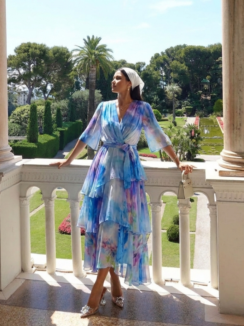 Elsinora - Soft-Touch Layered Maxi Dress