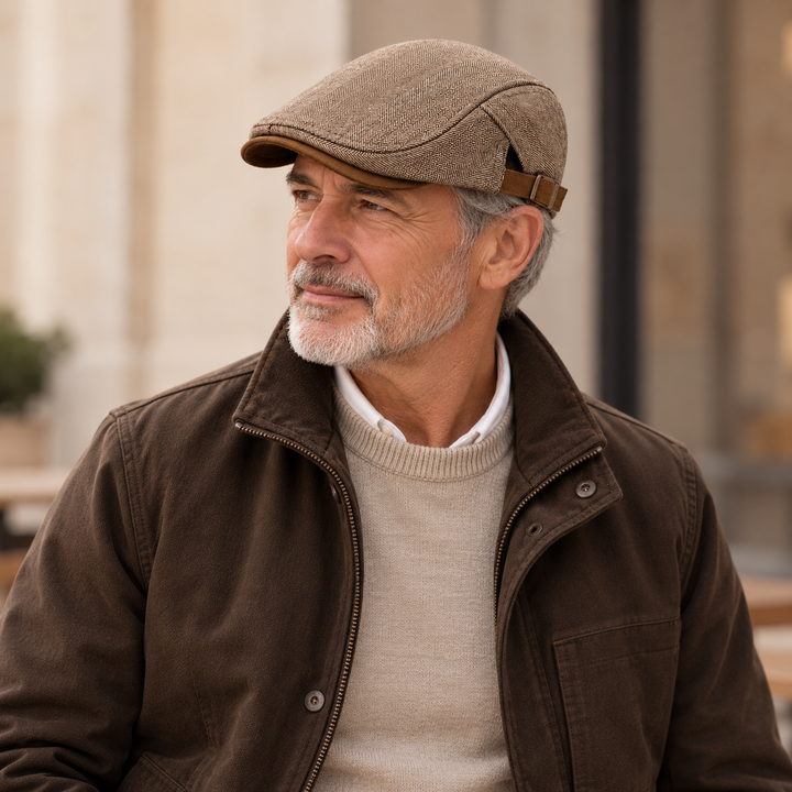 Linus - Textured Flat Cap