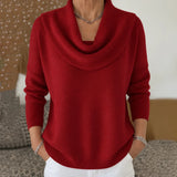 Esti - Soft-Touch Draped-Neck Jumper