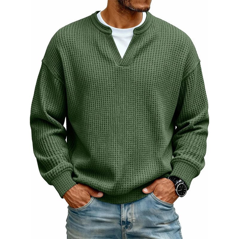 Arwel - Textured Waffle-Knit Jumper