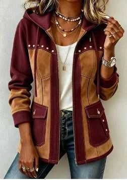 Amara - Textured Hooded Jacket