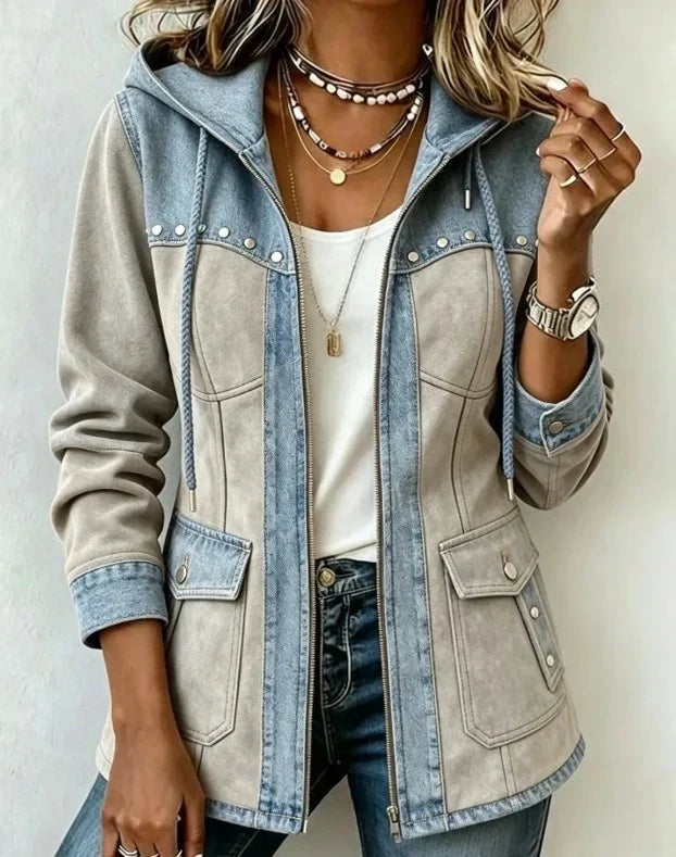 Amara - Textured Hooded Jacket