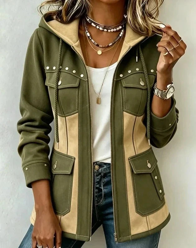 Amara - Textured Hooded Jacket
