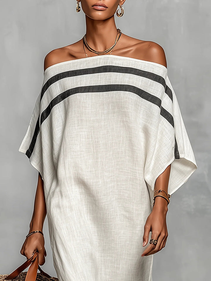 Damarielle - Elegant Off-Shoulder Maxi Dress