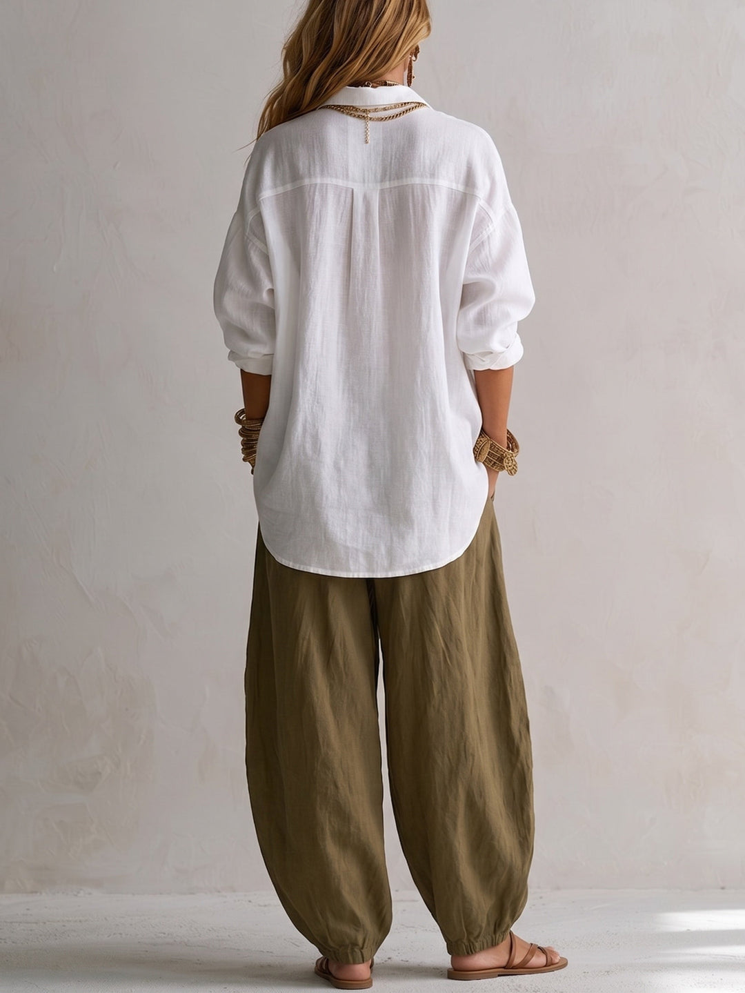 Coravelle - Sculptural Shirt & Balloon Trousers Set