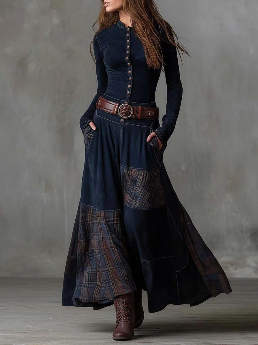 Feline - Soft-Touch Patchwork Dress