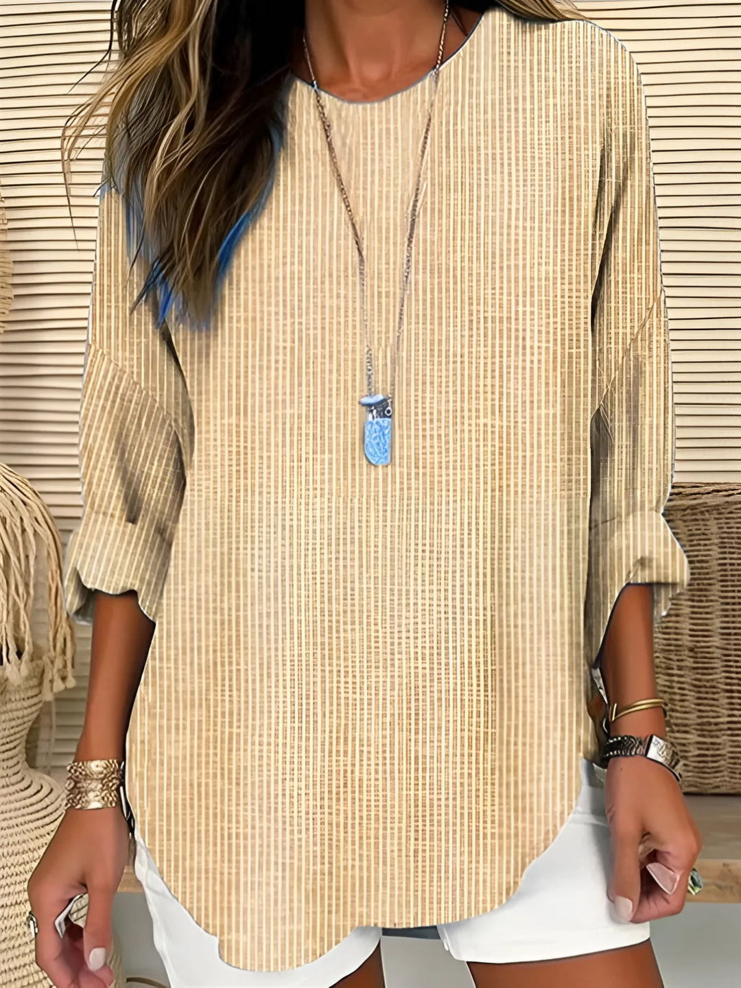 Wistera - Soft-Touch Striped Blouse
