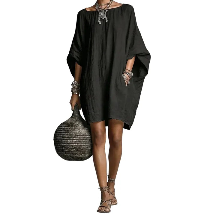 Sabina - Soft-Touch Off-Shoulder Midi Dress