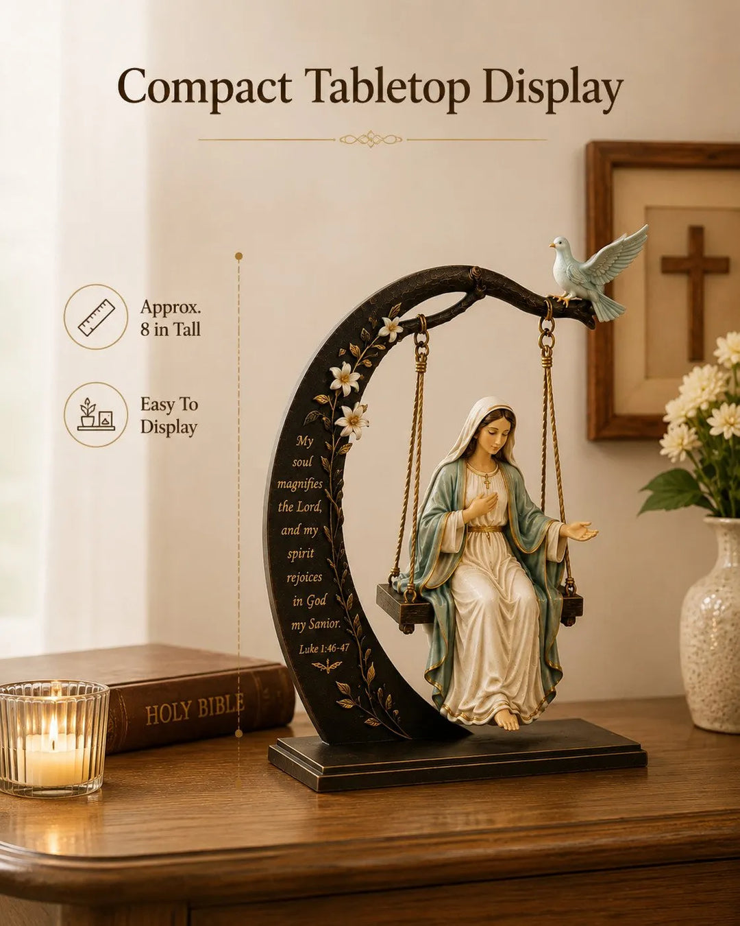 Calienne - Our Lady Swing Tabletop Statue