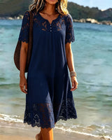 Hannelisse - Lightweight Lace-Trimmed Summer Dress