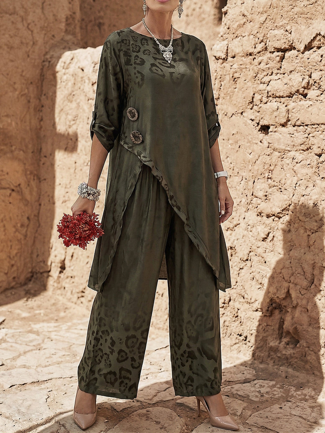Gwynda - Soft-Touch Top & Pants Set