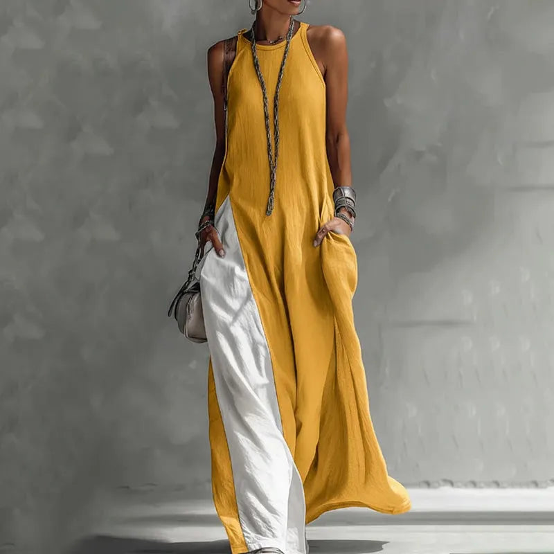 Zarella - Soft-Touch Colorblock Maxi Dress