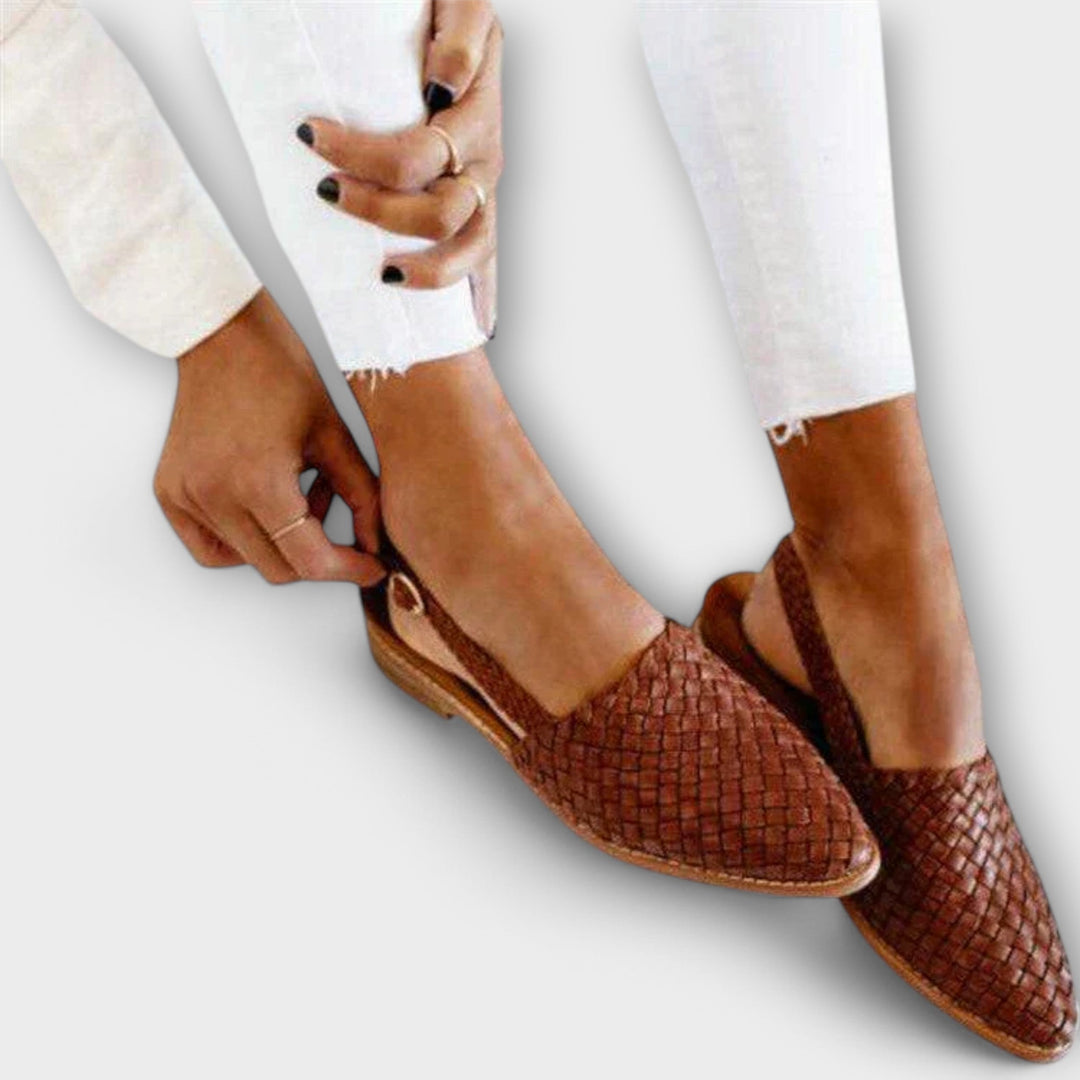 Alouisa- Hand-Woven Slingback Ballet Flat