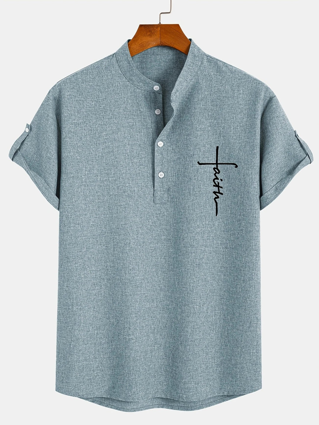 Harlan - Textured High-Collar Shirt