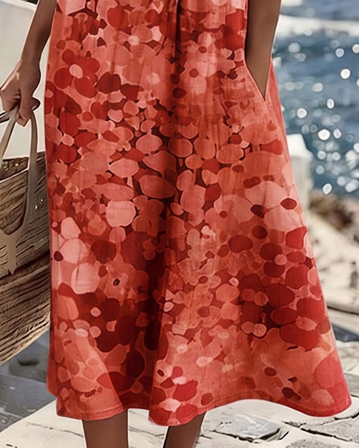 Adria - Soft-Touch A-Line Midi Dress