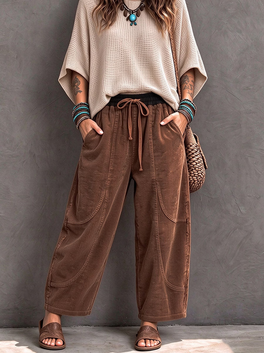 Branka - Textured Harem Trousers