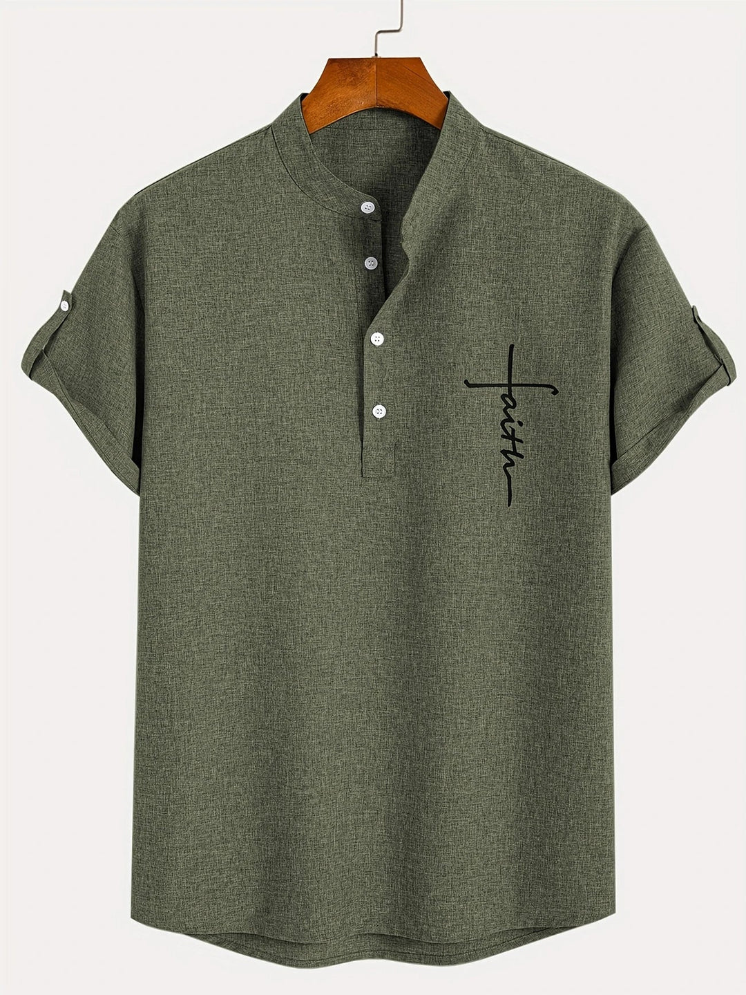 Harlan - Textured High-Collar Shirt