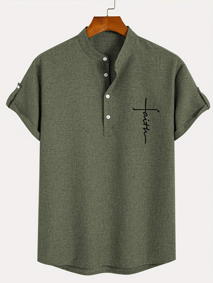 Harlan - Textured High-Collar Shirt