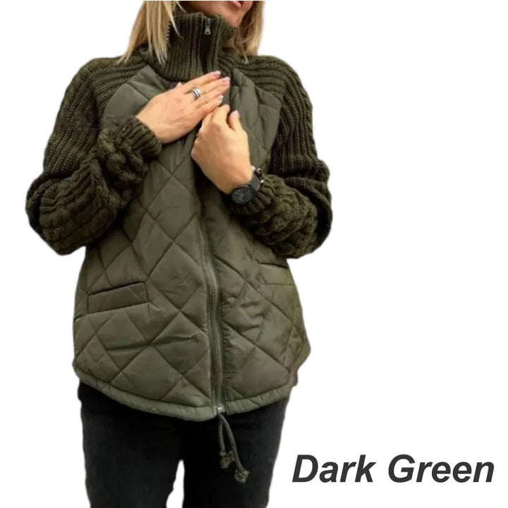 Corisanna - Warm Zip Front Knit Jacket