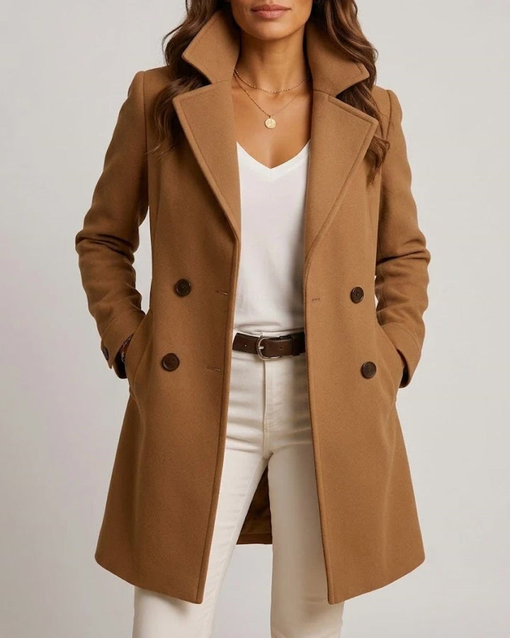 Nella - Notched-Lapel Longline Coat