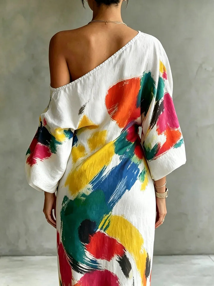 Adoressa - Sculptural One-Shoulder Maxi Dress