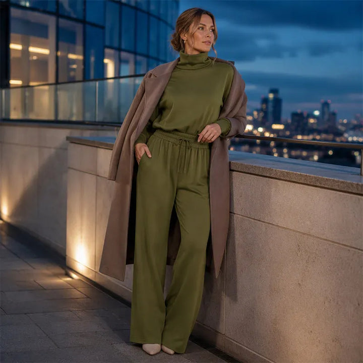 Orianna - Soft-Touch Turtleneck Two-Piece Set