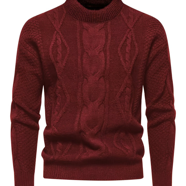 Kael - Cable Knit Mock Neck Sweater