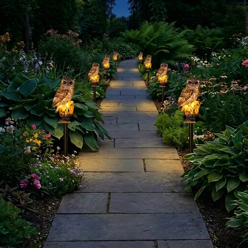Amora - Owl Decorative Garden Lamp