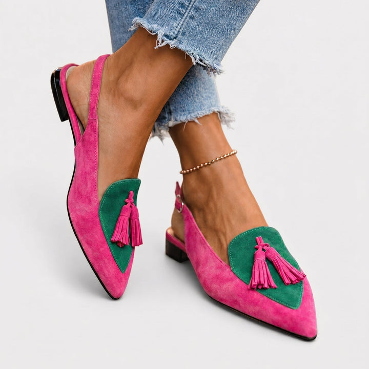Margot - Soft-Touch Tassel Slingback Sandals